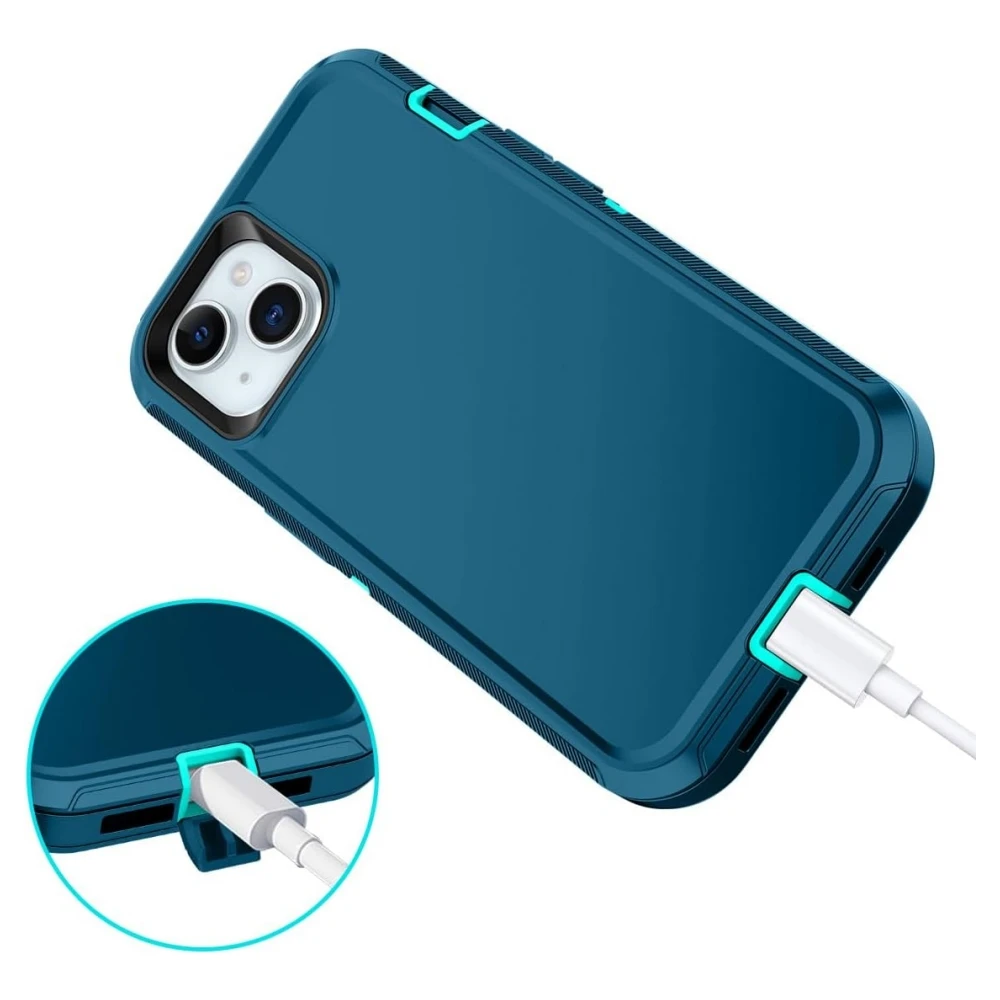 حافظة حماية شديدة التحمل مضادة للصدمات لهاتف آيفون 16 15 14 13 12 11 Pro Max 16Plus 15+ غطاء حماية كامل الجسم متين مضاد للخدش
