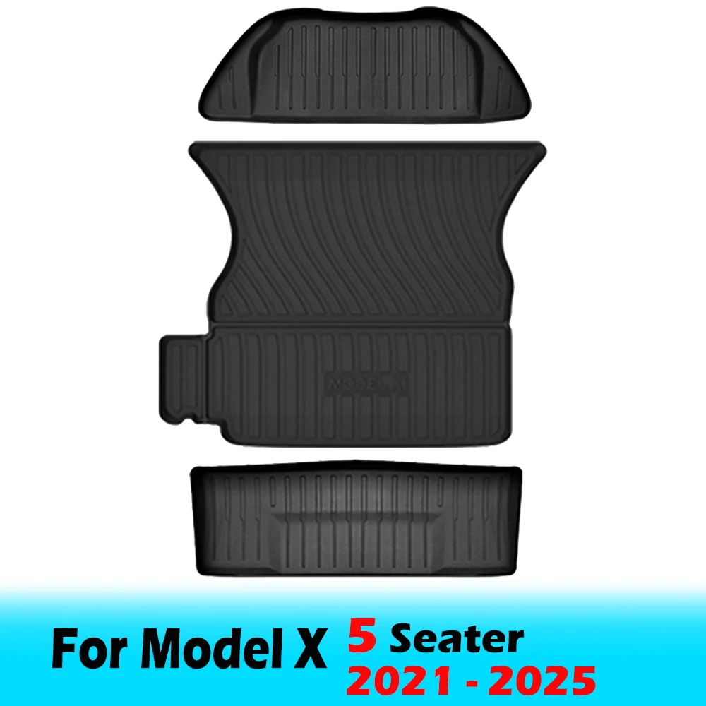 BEVO Vloermatten voor Tesla Model X 5 6 7-zits 2024 2023-2016 All Weather Waterdichte Cargo Frunk kofferbak Matten Liners Accessoires