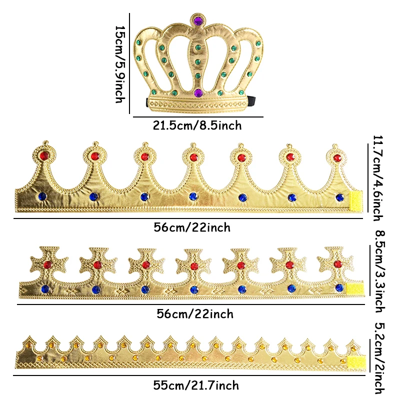 1pc Prinzessin Prinz Krone Hüte Geburtstag Party Decor Goldene Geburt Kappe Kinder Kinder Partys Zubehör Versorgung – Detail 6