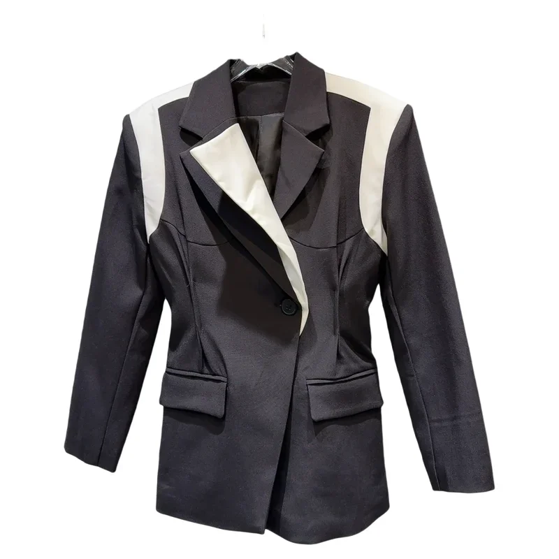 Lente 2025, nieuw temperament, coole schouder, slanke taille colbertjasje