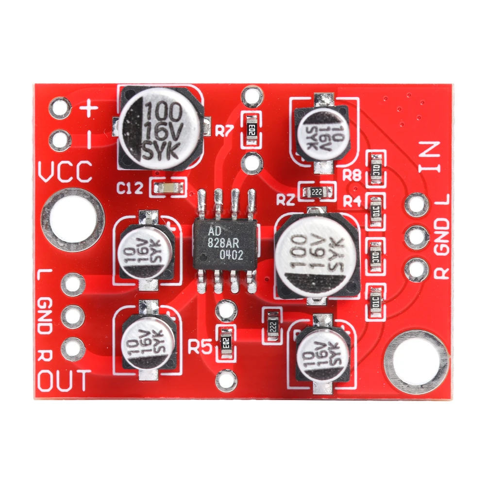 Microphone Preamplifier Board Preamp AD828 Chip Stereo Preamp Power Amplifier Board Preamplifier Module