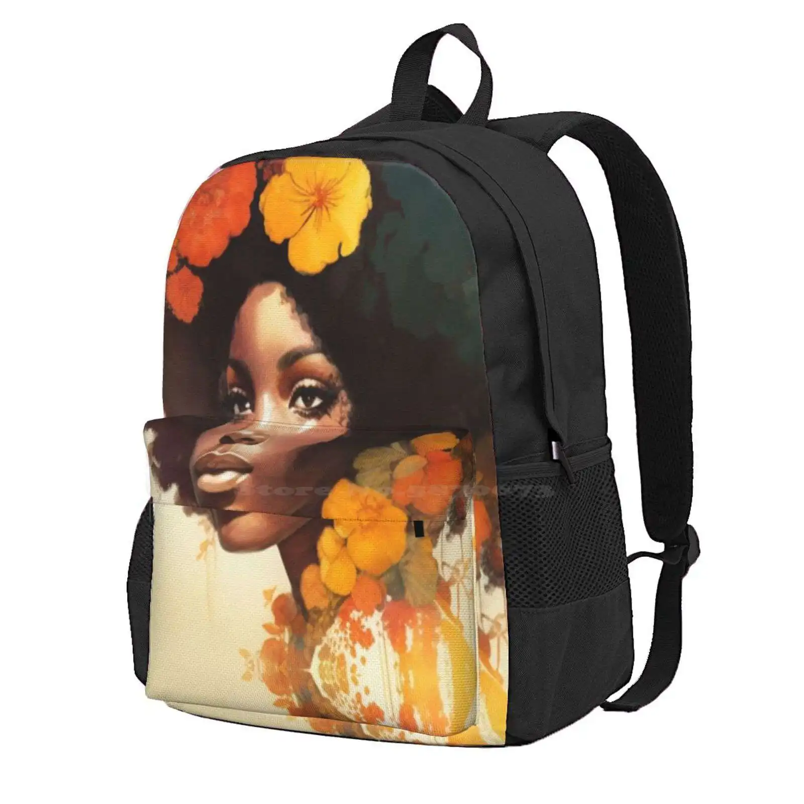 

Gloradale Hot Sale Schoolbag Backpack Fashion Bags 1970S Flower Power Hippie Retro Vintage Peace Free Love Old School Joy And