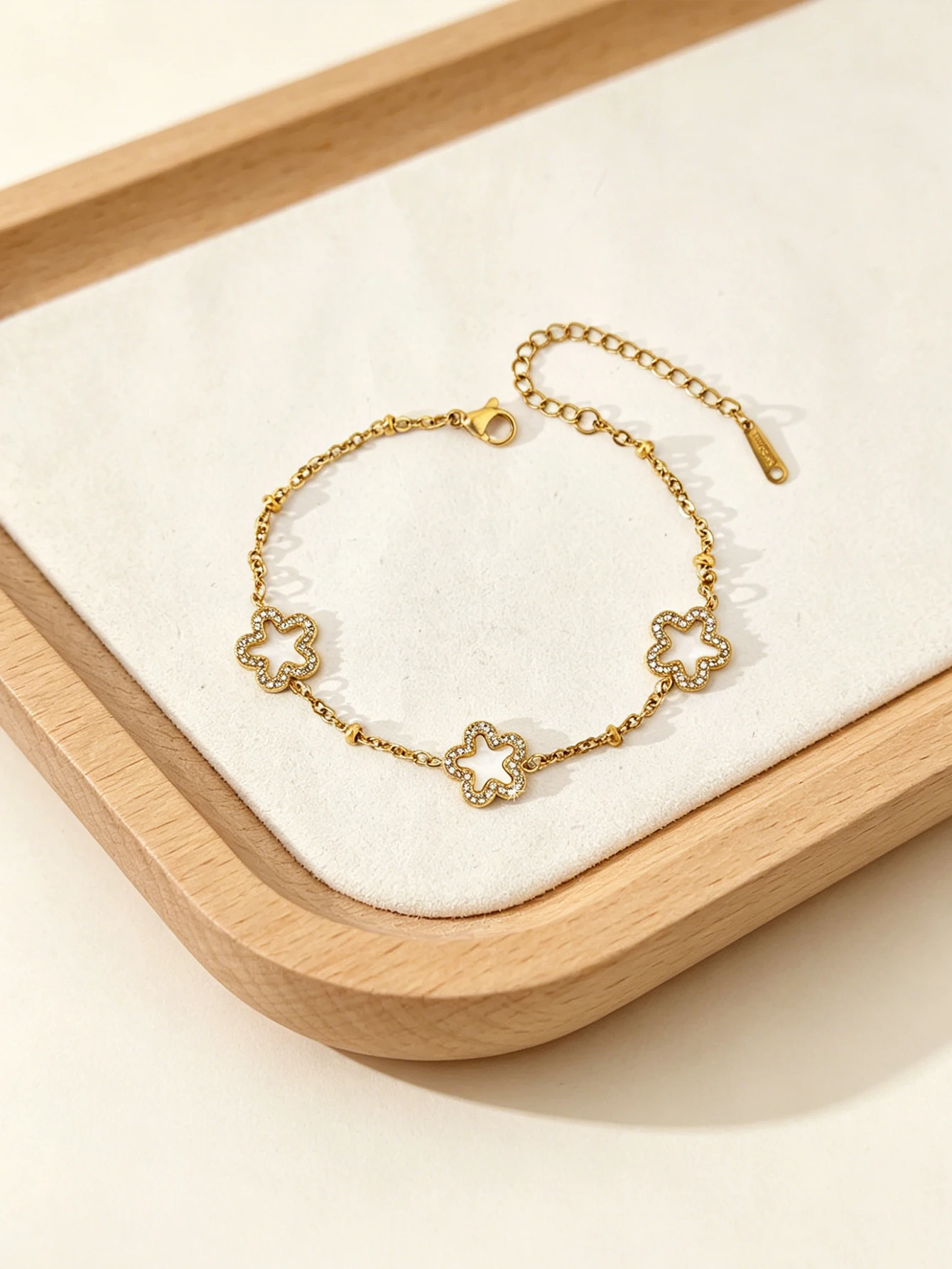 1 Piece: Instagram-Style, Unique, Sweet, And Layered Design—Stainless Steel Diamond-Encrusted Star Necklace/Bracelet For Women