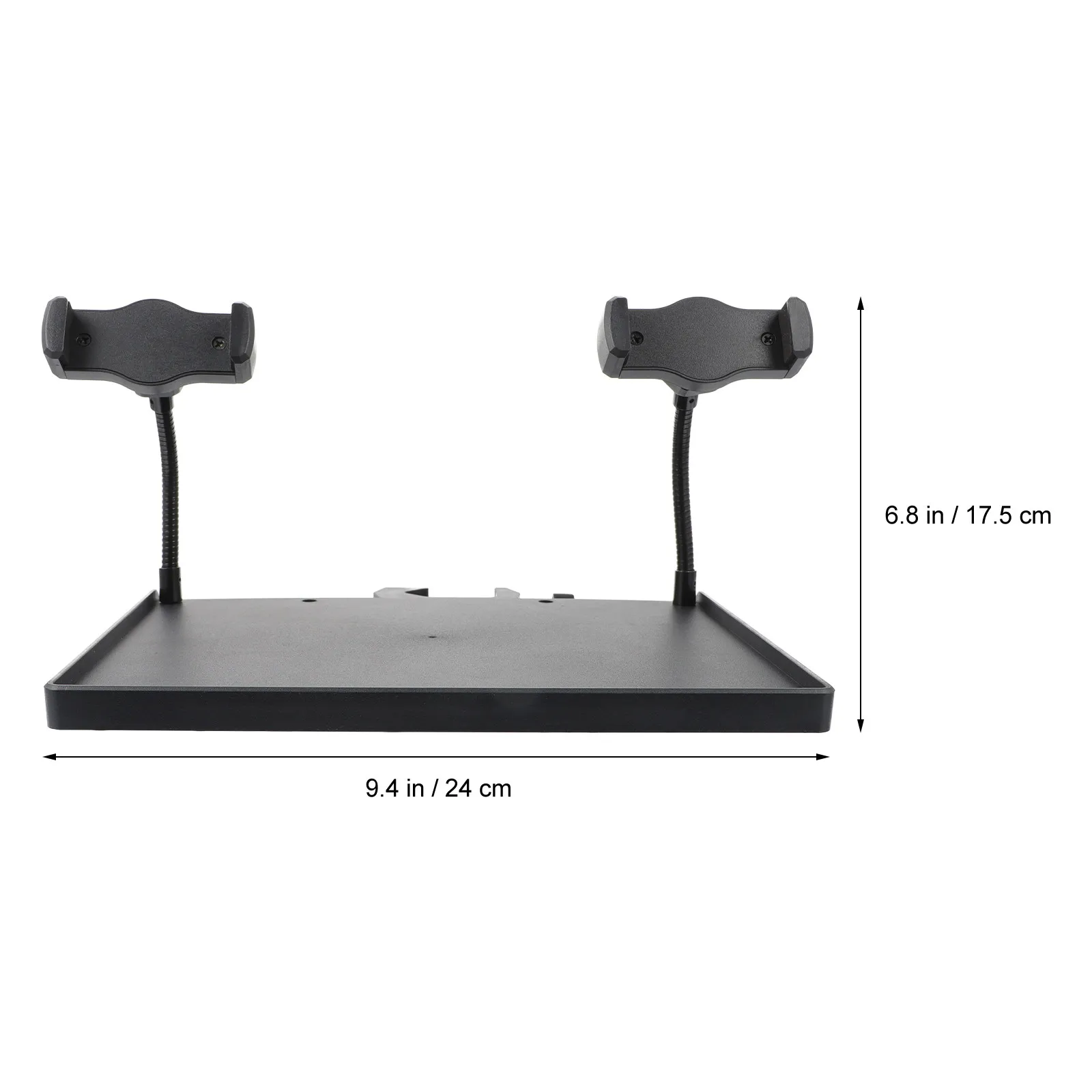 Clamp-on Microphone Stand Tray Sound Card Tray Flat Shelf Holder for Mic Stand ABS Hardened Plastic One-Piece Molding Detachable