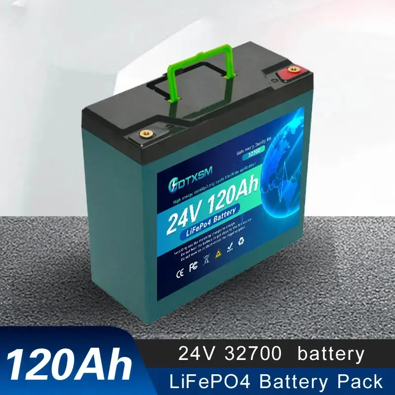 

32700 24V 100AH LiFePO4 Battery Built-in 120A BMS RV Rechargeable Lithium Iron Phosphate Solar Marine Overland Off-Grid Battery
