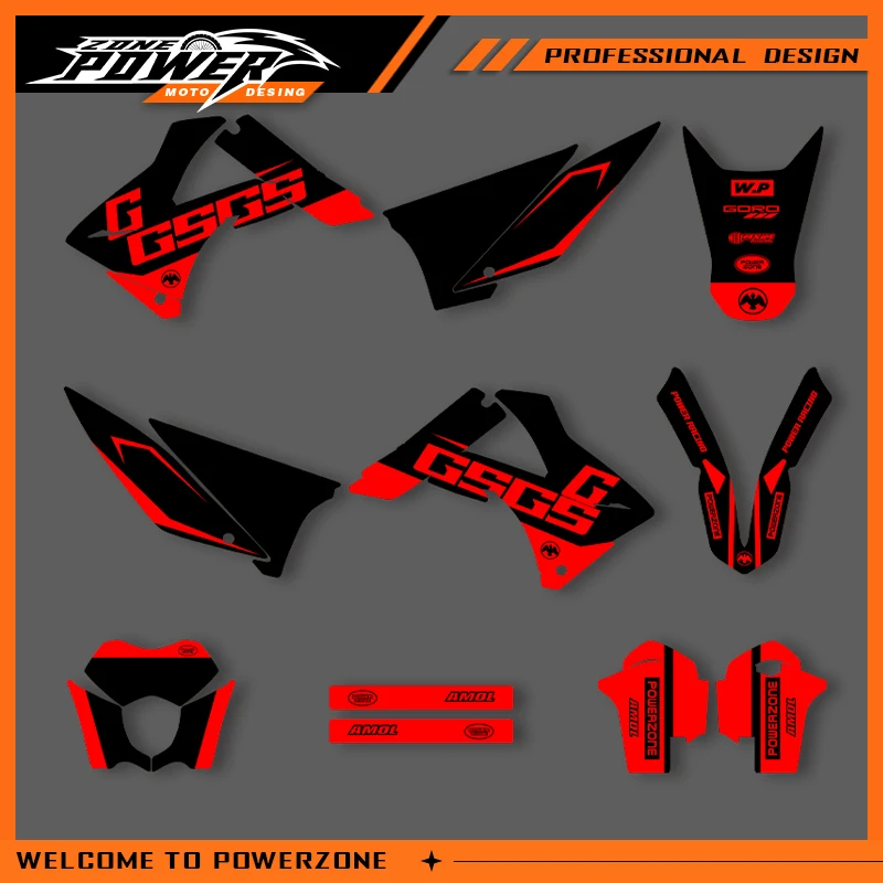 

POWERZONE For GASGAS For EC Motocross Team Graphics Background Sticker Decal Kits For GASGAS 2010 2011 EC MC Customized 02