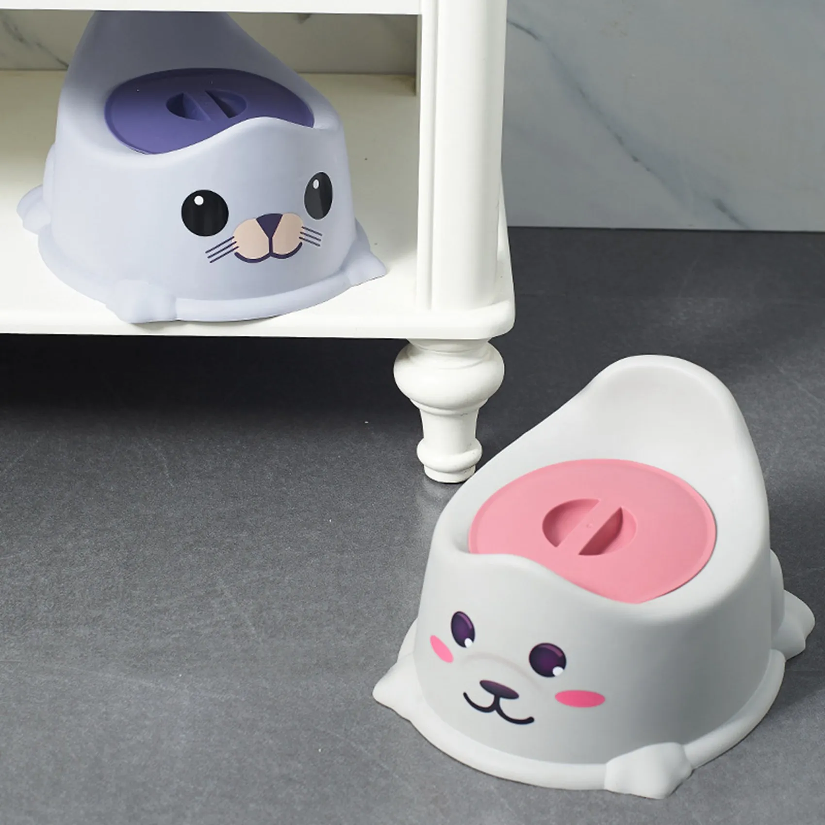 ABJA-2X Baby Potty Training Seat With Backrest Portable Pot For Kids Baby Boy Toilet Cute Potty Stool For Boys - Purple