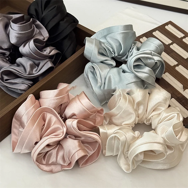 

Oversized Scrunchies Big Rubber Hair Ties Elastic Hair Bands Girs Ponytail Holder Smooth Satin Scrunchie Women Hair Accessories