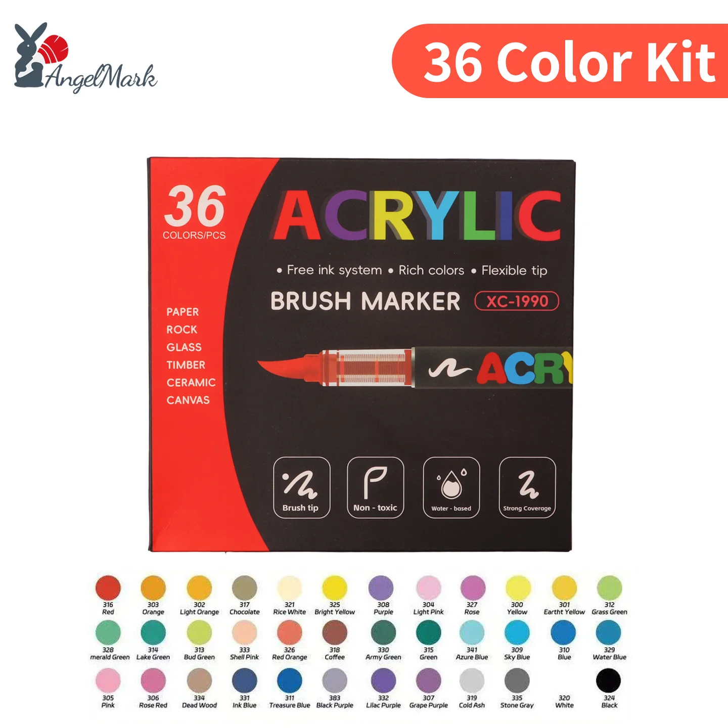 12-168 Colors Acrylic Paint Pen Marker Brush Tip Paint Marker For Rock Painting Wood Canvas Stone Christmas Gift DIY Craft image 5