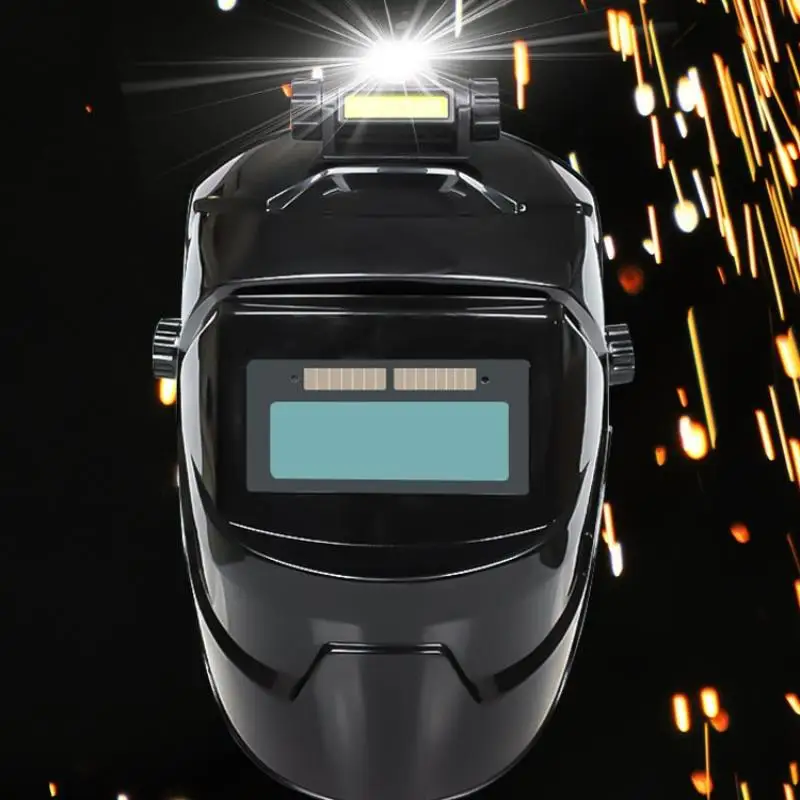 PC Welding Mask Auto Darkening With Variable Light Adjust Large Viewing Area Automatic Welding Facemask For Arc Grinding Cutting