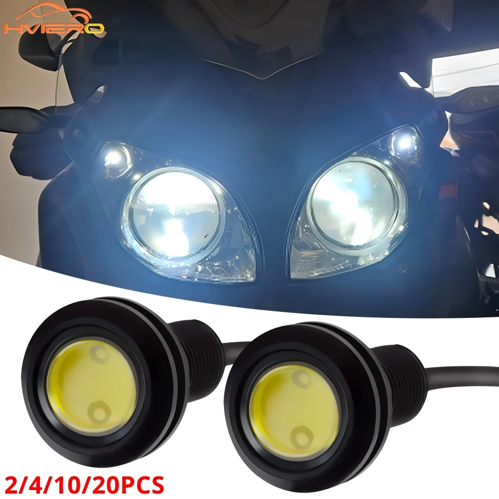 

2/4/10Pcs 18mm 23mm Car Eagle Eye COB Daytime Running Light LED Bulb Ultra Bright Parking Brake Reverse Turn Signal Lamp DRL Fog