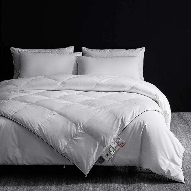 

4-Season Luxury: 95% 5A Goose Down + Pure Mulberry Silk Duvet Set | 800+ Fill Power & Breathable