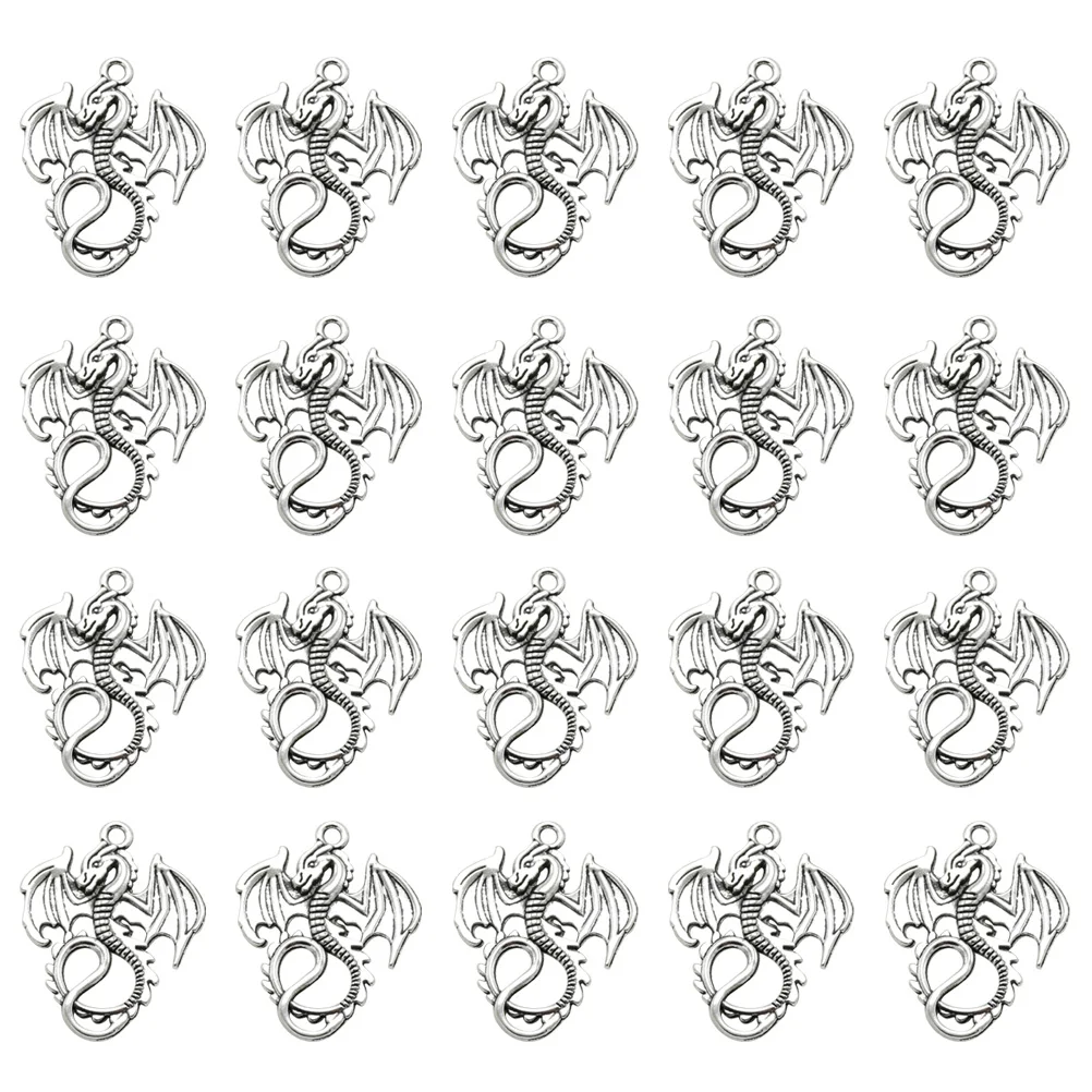 

20pcs Alloy Pendant Charm Durable DIY Jewelry Making Accessories Silver Sweater Chain Bracelet Earrings Project