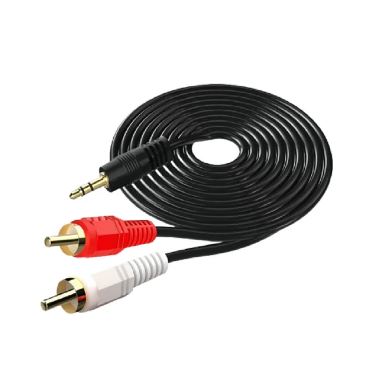 

1.5m 3.5mm Jack Aux to 2 RCA AV Audio Video Cable Stereo Y Splitter Cable AV Adapter 2RCA Cord Wire For PC DVD TV VCR Speakers