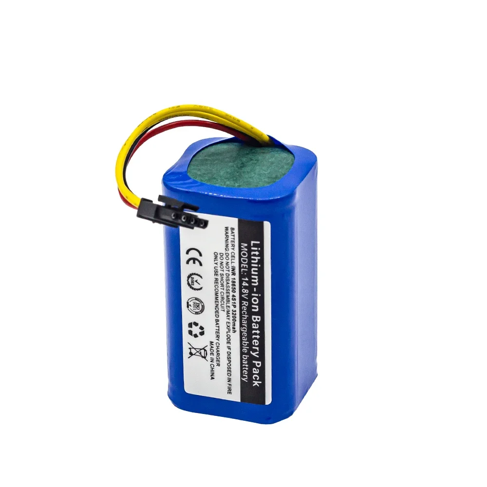 14.8V 3500mAh Robot Vacuum Cleaner Battery for Summer P1 P1S P2 P2S P3 Conga 1290 1390 1490 1590 Li-ion Replacement Battery