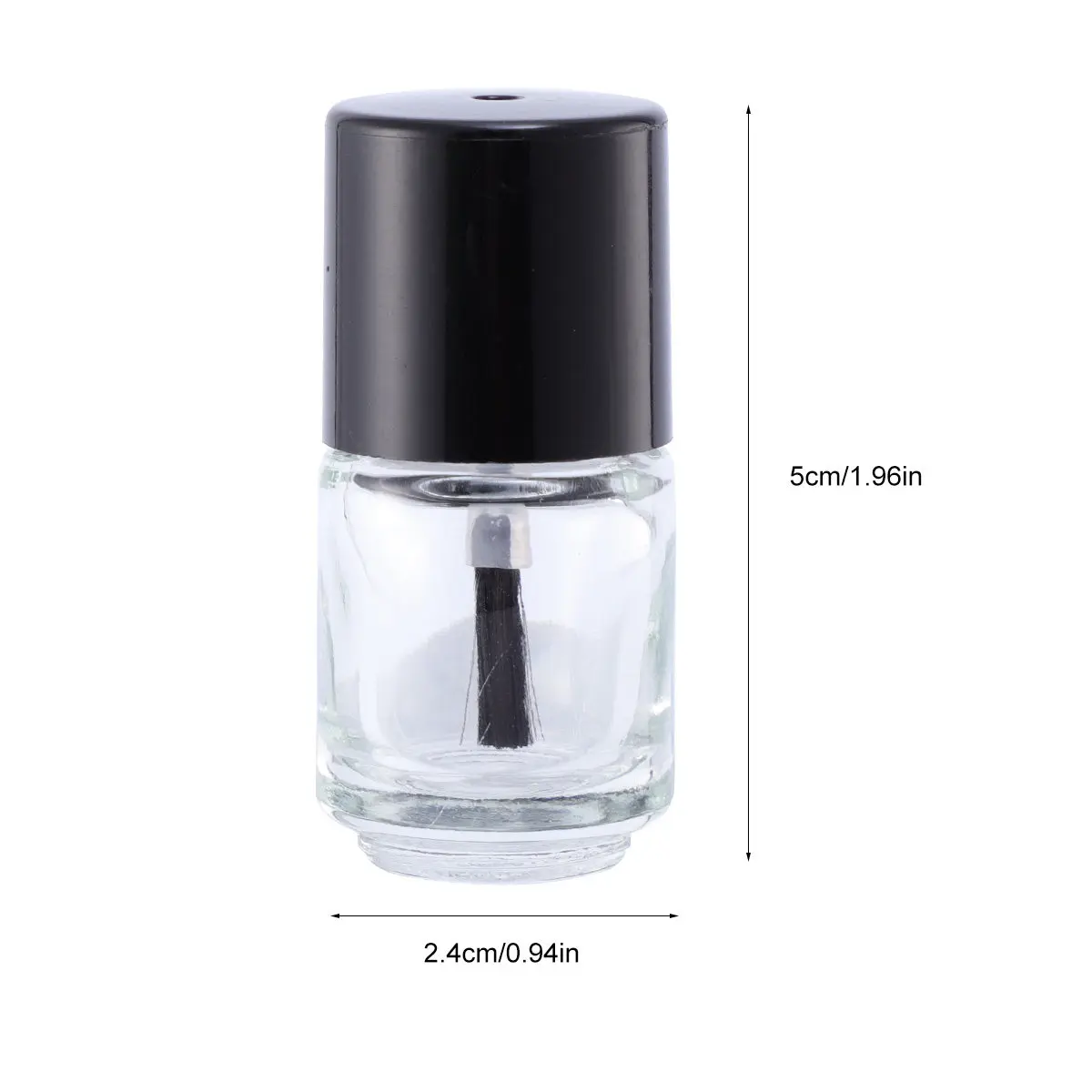 15Pcs Glass Nail Bottle Empty Nail Polish Bottles Refillable Transparent Lightweight Leakproof Bottles for Manicure Use