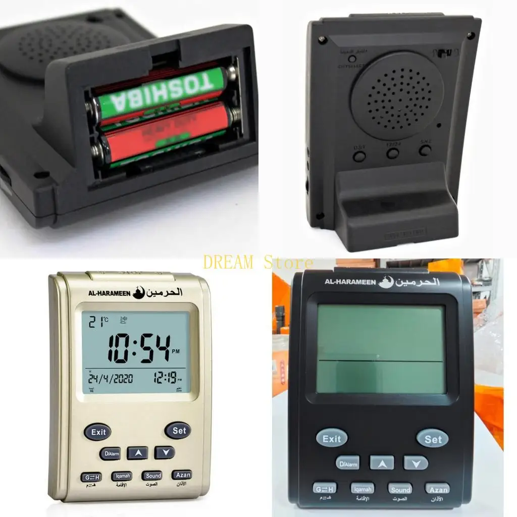 

Muslim Prayer Clock Praying Table Clock with Lcd Display Screen Azan Clock HA-3011 Bedside Living Room Decor best sale