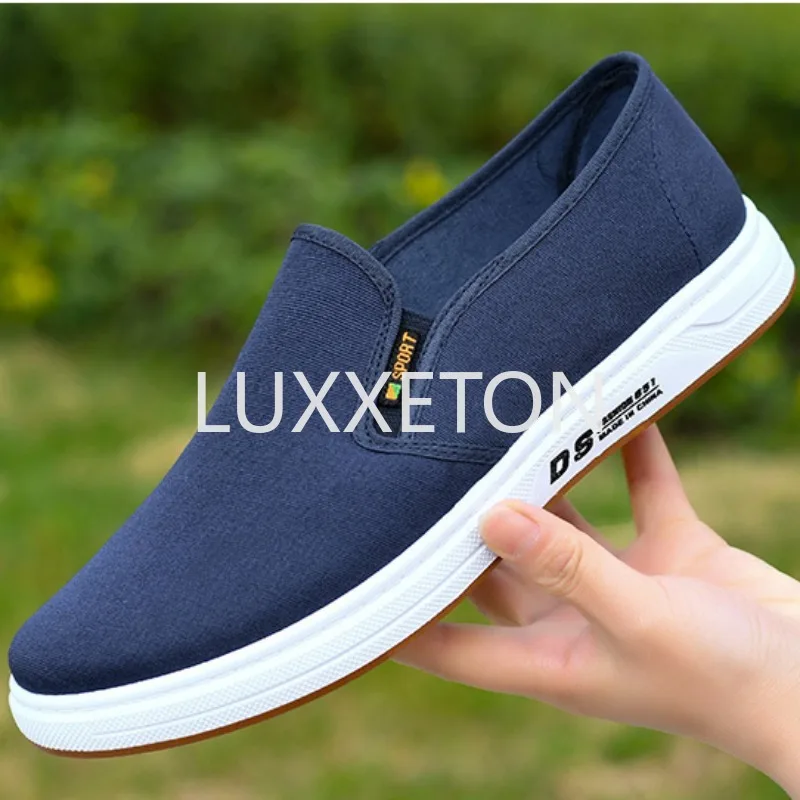 Men Canvas Shoes 2024 New Fashion Soft Sole Comfortable and Durable Casual Sports Shoes Spring and Autumn Round Head Walking ﻿