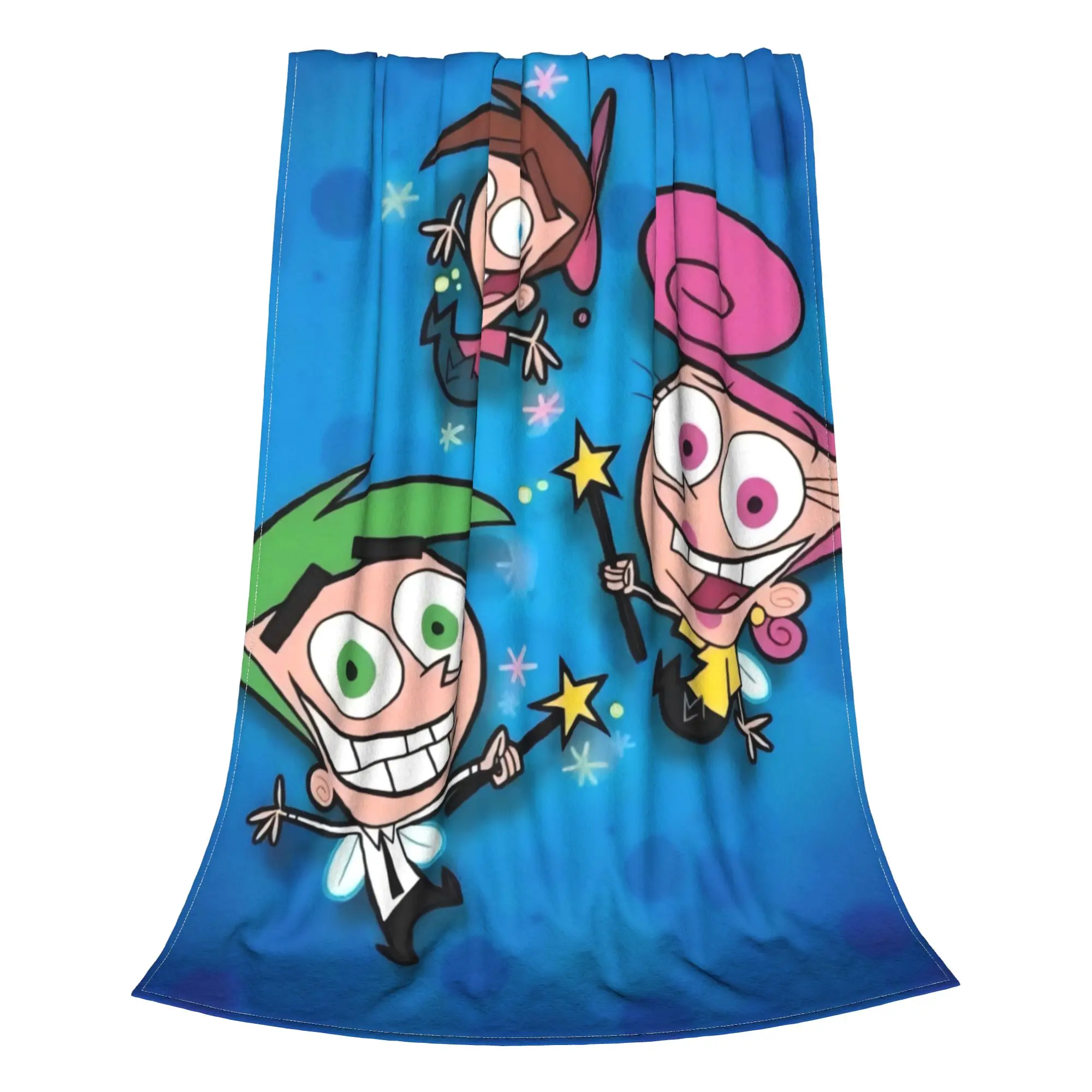 Fairly OddParents Fairly OddParents Blanket Autumn/Winter Breathable Lightweight Throw Blankets For Sofa  Plush Thin Quilt