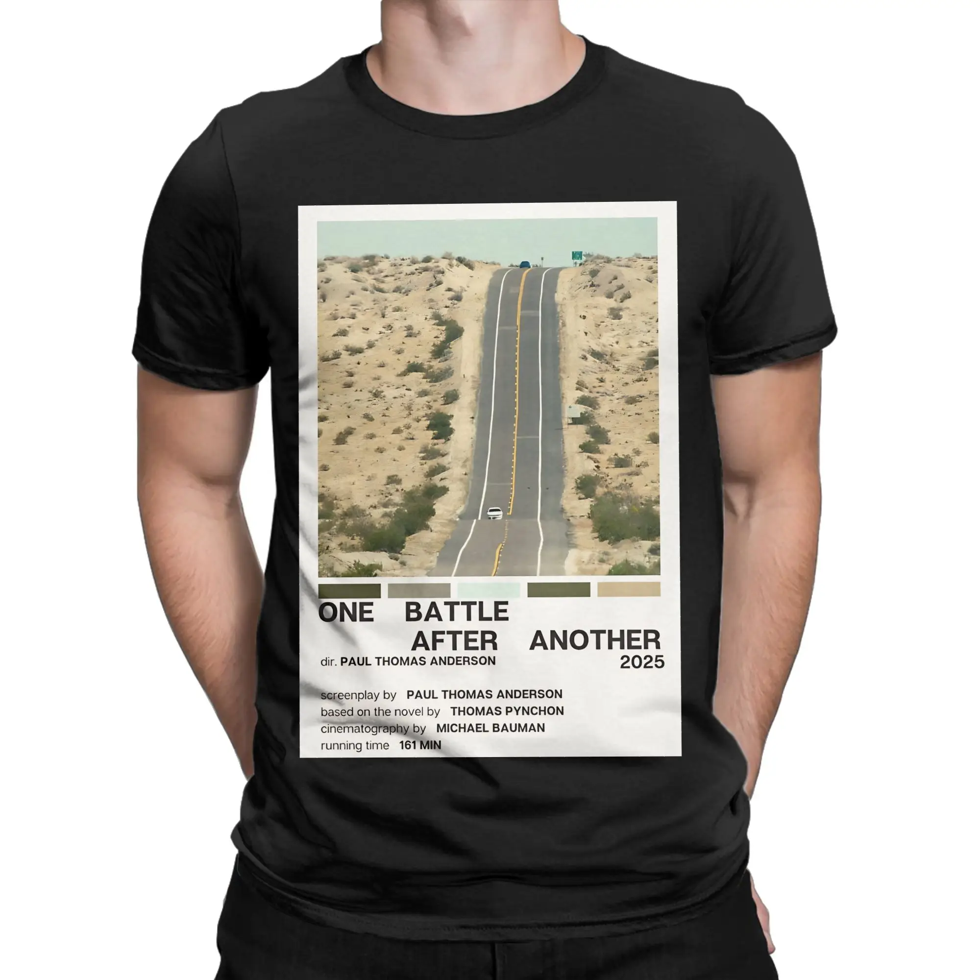One Battle After Another Movie Poster  Graphic 100% Cotton T-Shirt One Battle After Another Tees Tops For Men