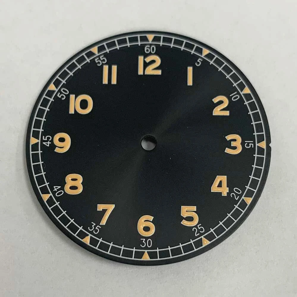 33.5mm Watch Dial Green Luminous Watch Replacement Accessories Watches Faces for NH35/NH36/7S/4R Movement