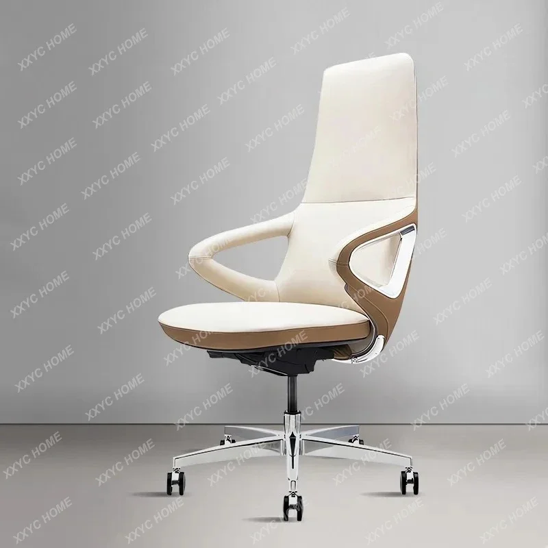 AALight Luxury Comfortable Boss Chair Ergonomic Leather Office Home Simple Computer Business Chair