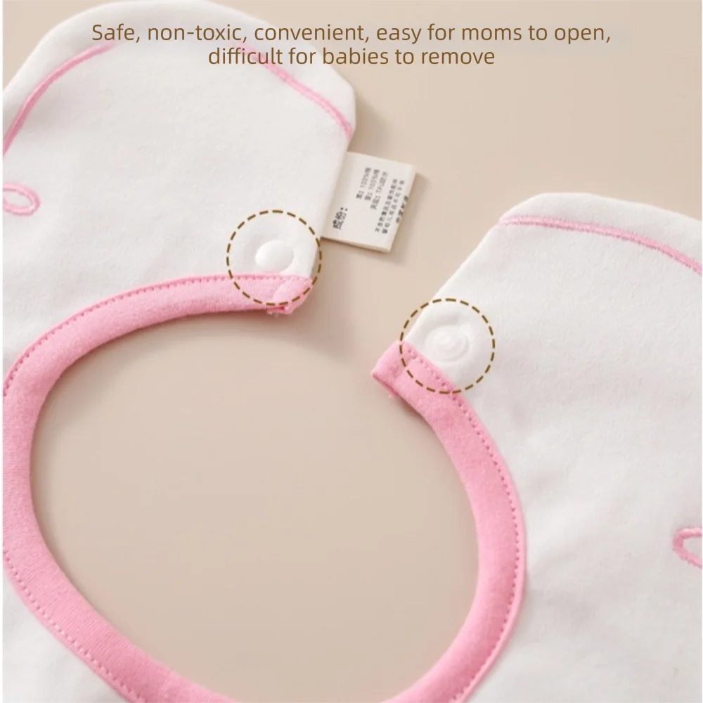 

3Pcs High Quality Cotton Bib Cartoon Print Waterproof Bibs Set Round Neck Saliva Towels Infant Accessories