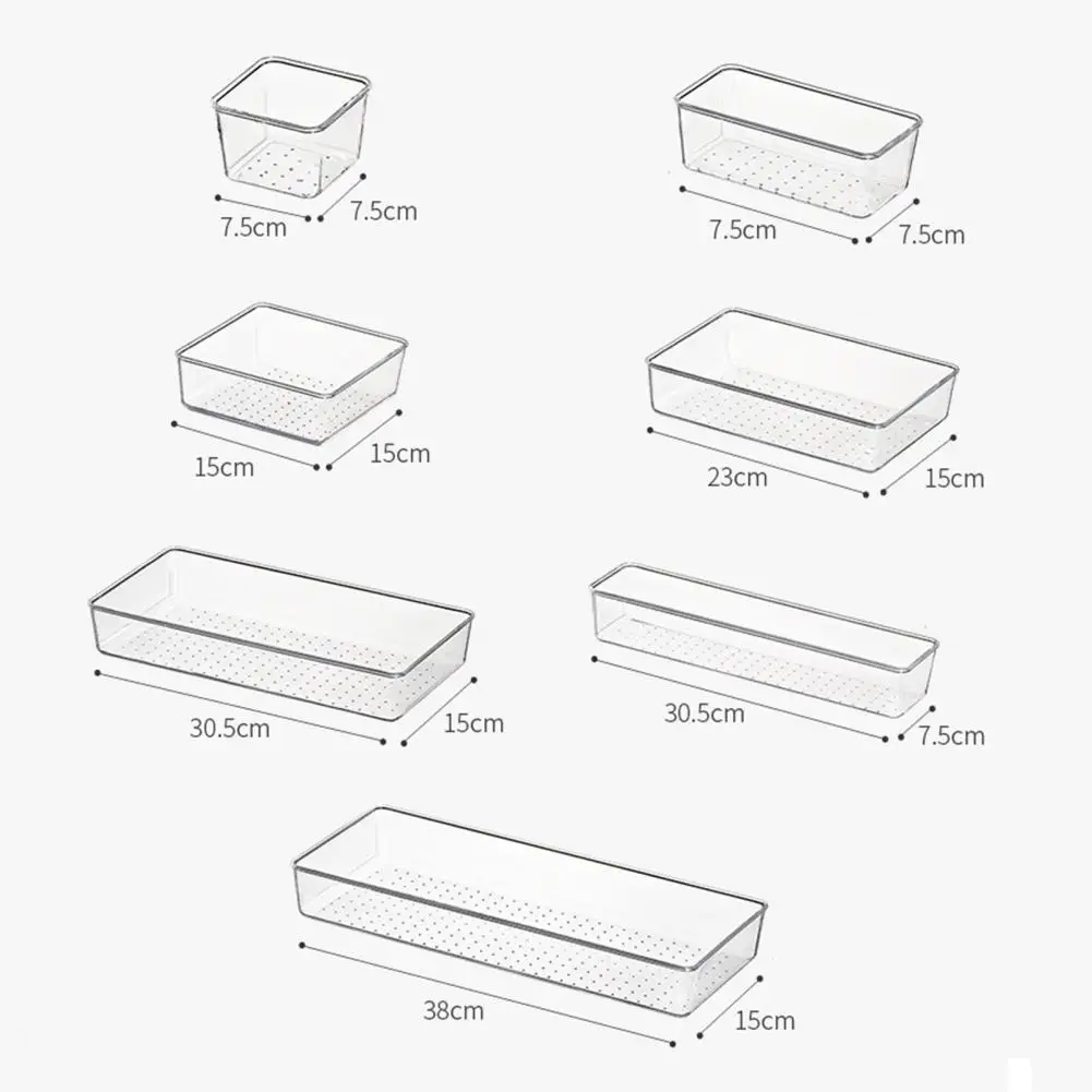 Más compartimentos duraderos para dormitorio, caja organizadora transparente, cajón para dormitorio