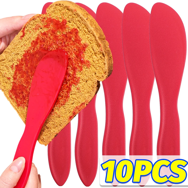 1/10PCS Butter Knife Cutter Plastic Cheese Cutter Multipurpose Bread Jam Chocolate Cream Spreaders Wipe Portable Kitchen Gadgets