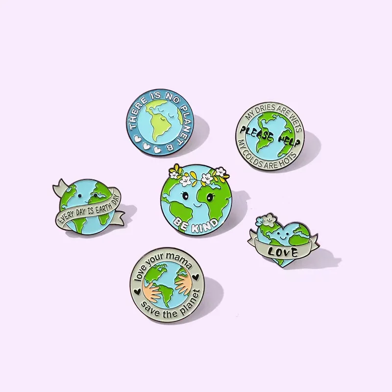 Cute Earth Serise Enamel Pins 