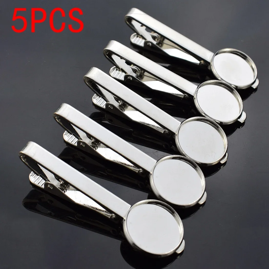 Diy  Handmade Men Cufflinks Tie Clips Pins Blank Cabochon Base Tray Flat Fit 16mm Glass Cabochon Jewelry Accessories