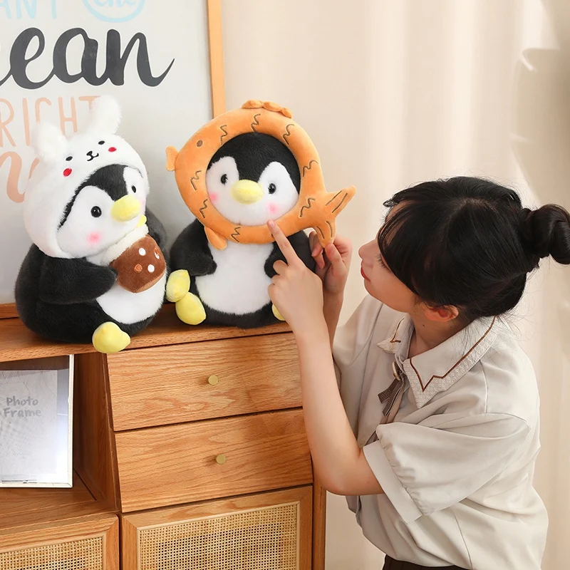 Kawaii Penguin Plush ของเล่นน่ารัก Penguin เปิดไดโนเสาร์กระต่าย Unicorn ตุ๊กตาตุ๊กตาการ์ตูนสัตว์หมอนของขวัญวันเกิด