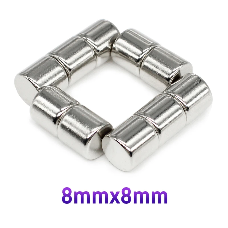 5/10/20/50/100PCS 8x8 Disc Minor Search Magnet 8mm x 8mm Thick Small Round Magnets Strong 8x8mm Permanent Neodymium Magnets 8*8