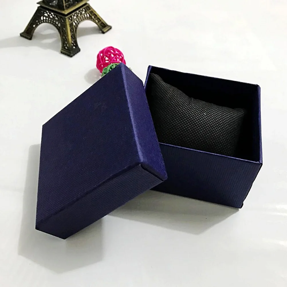 Watch Box Holder Non-woven Fabric Cushion Organizer Storage Box Jewelry Bracelet Storage Gift Case (Random Color)