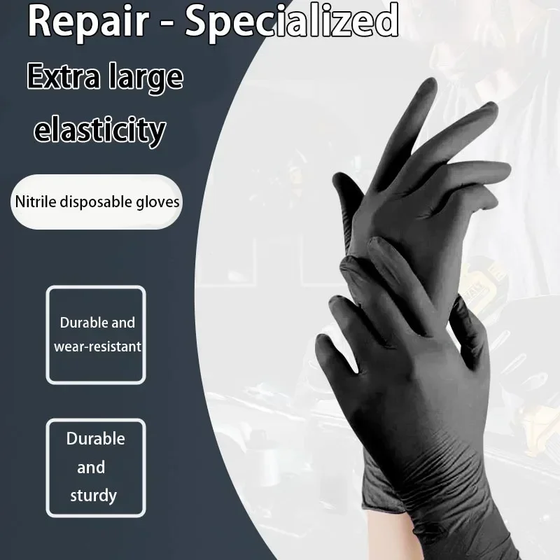 

Extra thick disposable nitrile gloves for motorcycle repair, wear-resistant nitrile rubber auto repair gloves Accessories