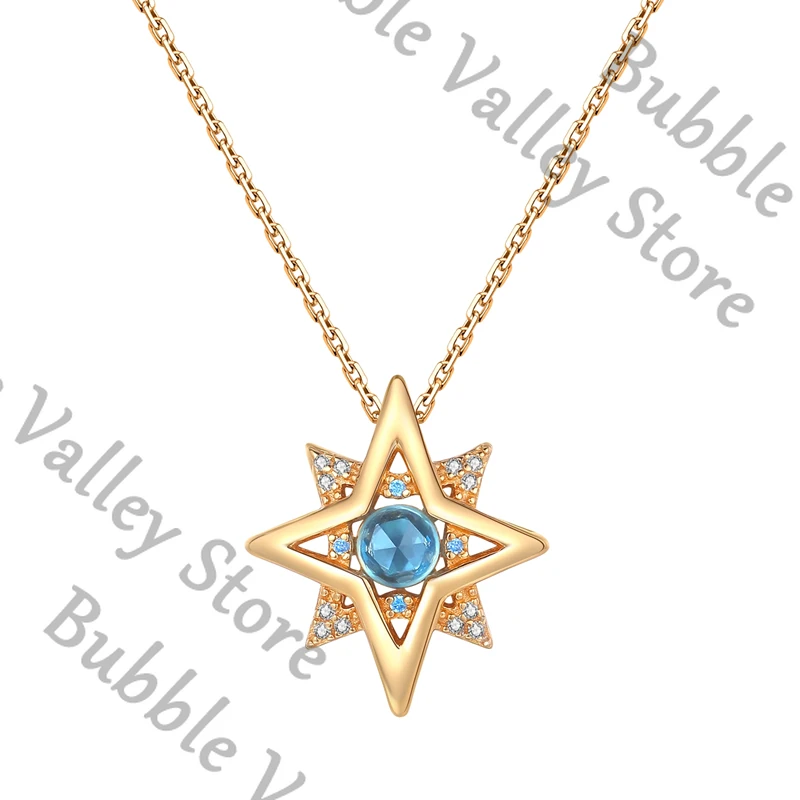 

Anime Love and Deepspace Xavier Cosplay Quadrilateral Star Necklace Cartoon Topaz Pendant Necklaces Amulet Pendants Adorn Gift