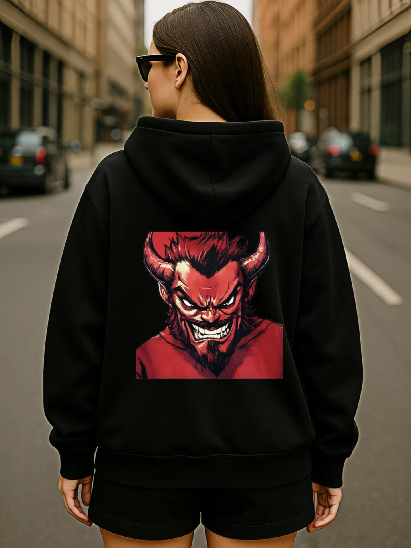 Sudadera con capucha gráfica para mujer, estampado lindo, estética informal, tela suave, uso diario informal, para adolescentes