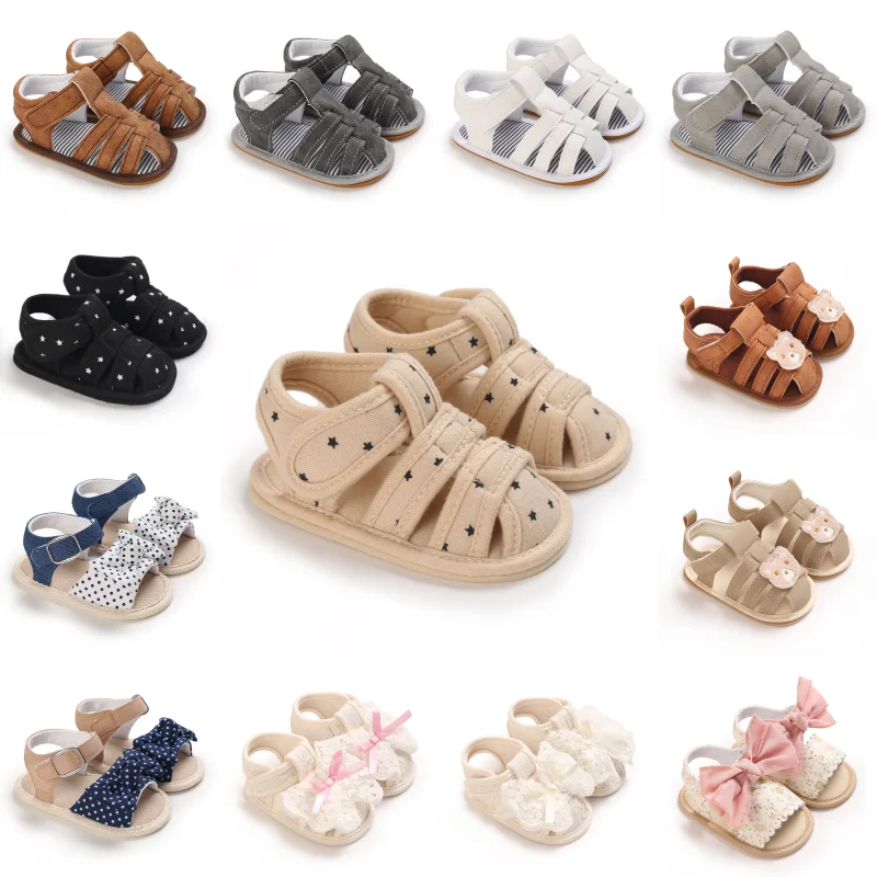 0-18Months Newborn Infant Baby Girls Shoes Summer Sandals Casual Rubber Bottom Non-Slip Breathable Baby Shoes