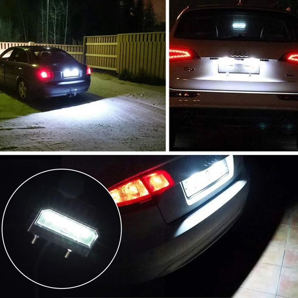 OIATCO 1x Waterproof 6 LED 12V 24V License Number Plate Lights Trailer Rear Tail Lamp E11 for Boat Truck Lorry Caravans Camper