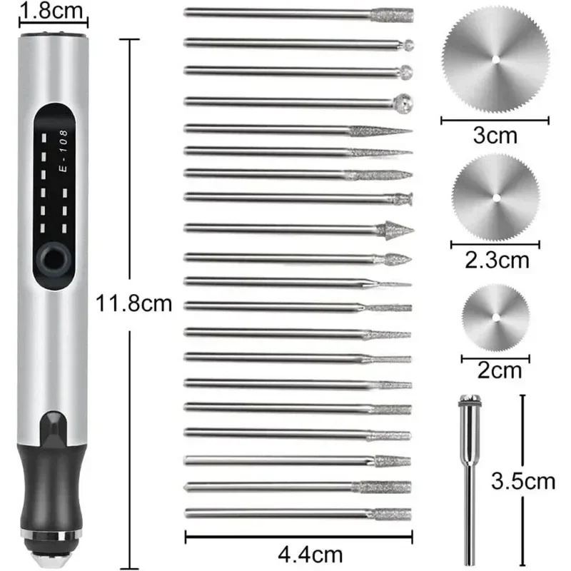 USB Rechargeable Cordless Electric Engraving Pen, Engraving Machine,DIY Rotary Engraver for Jewelry, Wood, Glass, Stone, Carving