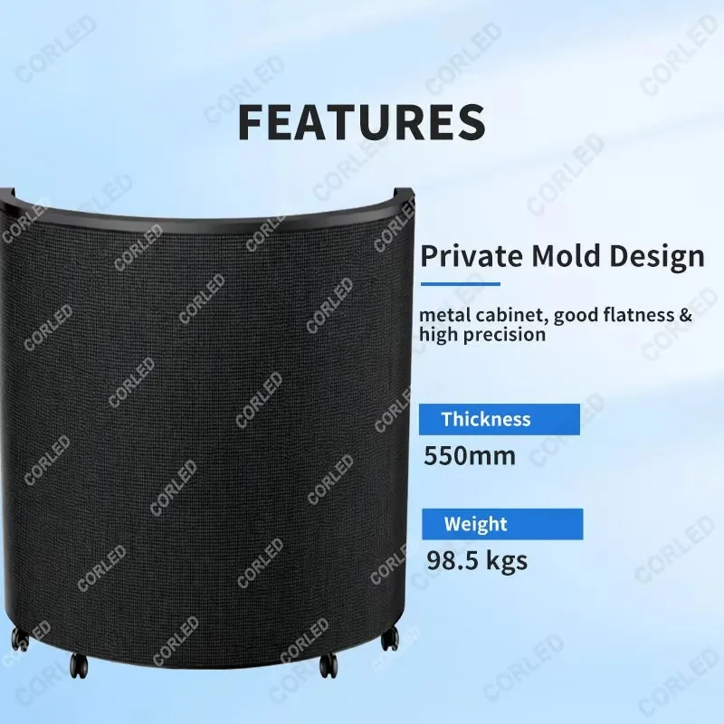 3D Full Color Fashion LED Display DJ Booth Set Creative Bar Counter Panel for Nightclub Commercial Stage Live Performance Decora