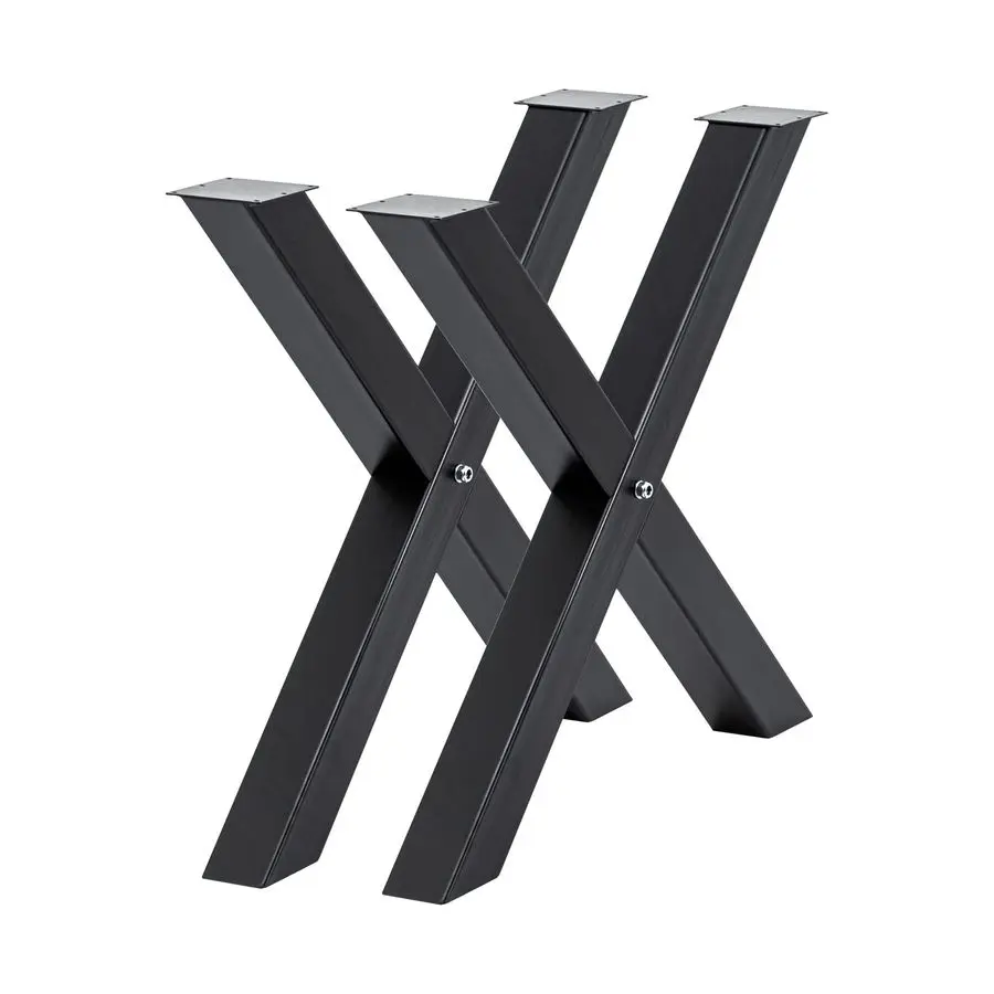 

2 шт. стальные ножки стола, 28 В x 24 Вт x 3,1 черные, сверхпрочная 3,1 квадратная X рама, грузоподъемность 2204 фунта, ножки обеденного кофейного стола