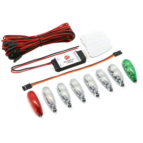 Luz de Navegação Simulada 2-3S, Voltagem 3V, LED, Seis Modos para Aeronaves RC de Asa Fixa, Com Aparência de Máquina Real