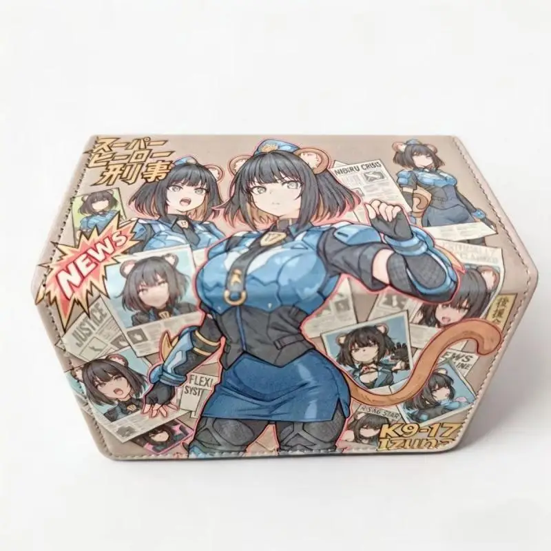 Diy Yu-Gi-Oh!K9-17 Izuna 100+Pu Game Card Box TCG Large Capacity Magnetic Buckle Leather Collection Card Box Anime storage box
