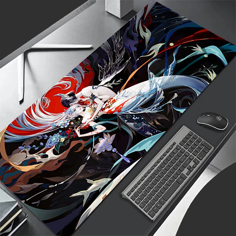 Mousepad Pattern Game Pad Rubber Mouse Pad Accessories Desk Mat Non Slip Office Table Mat Chinese Style Girl Gamer Keyboard Pad