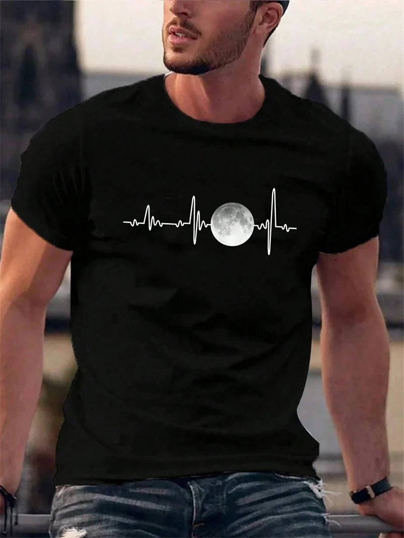 T-shirts graphiques simples pour hommes, vêtements de mode d'été à manches courtes