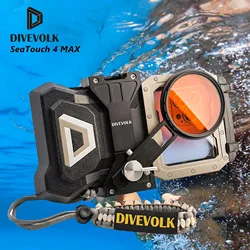 DIVEVOLK Seatouch 4 Max Handy-Tauchhülle, wasserdicht, Tauchen für iPhone 14 Pro Max, Huawei, Samsung, Xiaomi, Schwimmen, HD-Fotografie