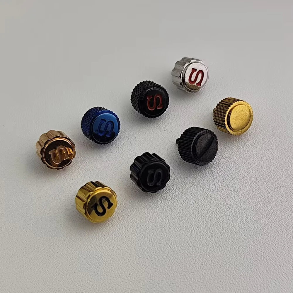 

Screw-in Case Replace Watch Crown Engraved Signed 'S' fits nh35 nh36 movement Watch Accessories