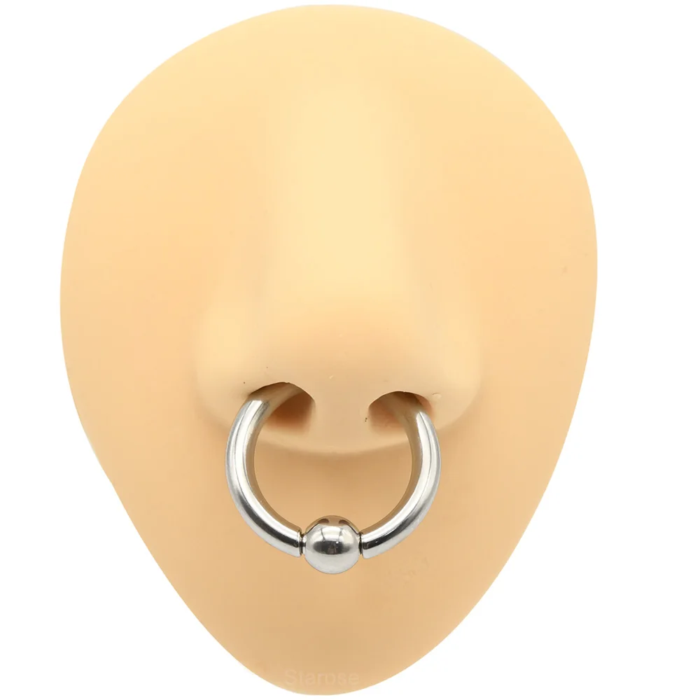 1Pc Multipurpose 316 Stainless Steel Captive Spring Bead Rings for Septum Nose Piercing Large Gauge Helix BCR Hoop Lobe Piercing