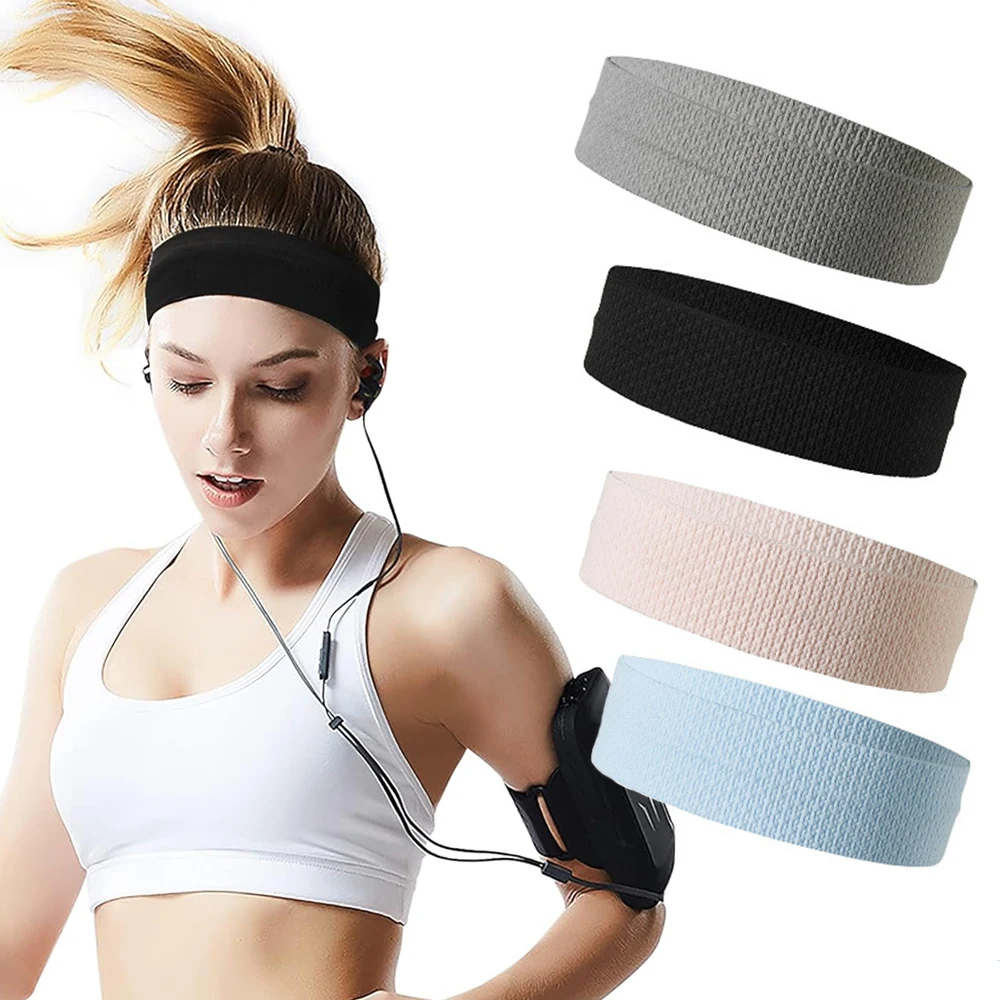 

Летние повязки на голову для тренировок, мягкая эластичная нескользящая спортивная повязка для волос для женщин и мужчин, теннис, баскетбол, бег, головные уборы унисекс